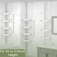 thumbnail image 3 of Barra de tensión Shower Caddy Corner ALLZONE resistente a la corrosión, color blanco, 3 of 6