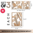 thumbnail image 4 of Modern Wooden Wall Sculptures - Set Of 3 Home Decor Accent Large Art For Living Room  Bedroom Office Easytallation (oak Medium Abstract Shapes), 4 of 8