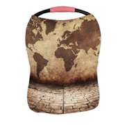 PKQWTM World Map Room Nursing Cover Baby Breastfeeding Infant Feeding Cover Baby Car Seat Cover