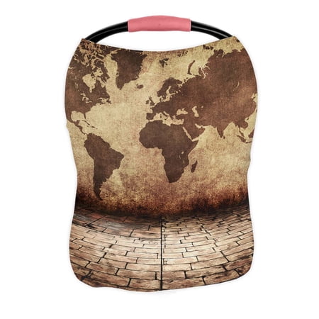 PKQWTM World Map Room Nursing Cover Baby Breastfeeding Infant Feeding Cover Baby Car Seat Cover