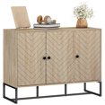 thumbnail image 1 of HOMCOM Buffet Moderne, Armoire Buffet avec Tablettes Ajustables, Chêne, 1 of 10