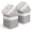 Grey-Hard Bottom 13 inch, variant on Grey Hard Bottom 13 Inch Linen Fabric Foldable Storage Cube Basket