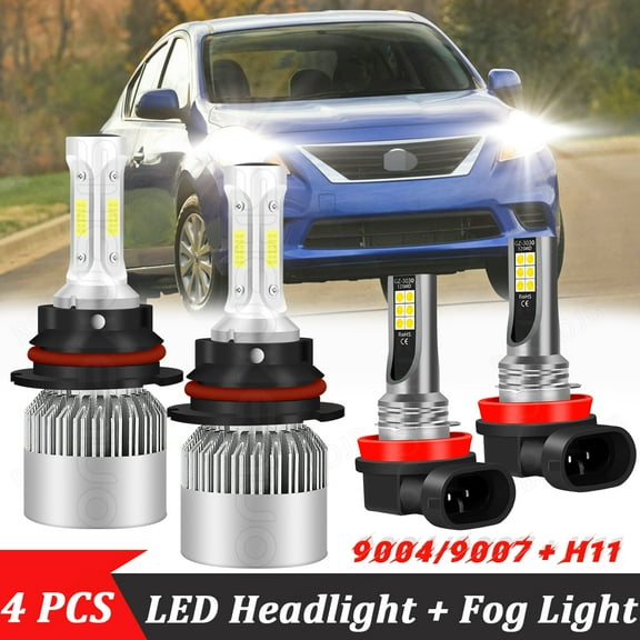 For Nissan Xterra 2005-2015 LED Headlight High/Low   Fog Light Bulbs Combo 6000K