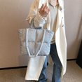 thumbnail image 4 of Bolso Hobo de plumón para mujer bolso de hombro acolchado de gran capacidad bolso versátil para otoño e invierno, 4 of 9