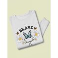 thumbnail image 3 of Wild Butterflies And Daisies Sweatshirt Women -Image by Shutterstock, Female 4X-Large, 3 of 4