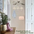 thumbnail image 6 of Sungmor Beautiful Shabby Chic Cast Iron Wall Hanging Hooks, 3PC Large & Heavy Duty Decorative Wall Coat Hooks, Pretty Antique White Wall Mounted Key Hooks, Scarf Bag Towel Hangers Wall Decoration, 6 of 9