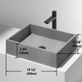 thumbnail image 6 of Coca Gothic Gray Concreto Stone 15 in. L x 19 in. W x 5 in. H Rectangular Vessel Bathroom Sink, 6 of 11