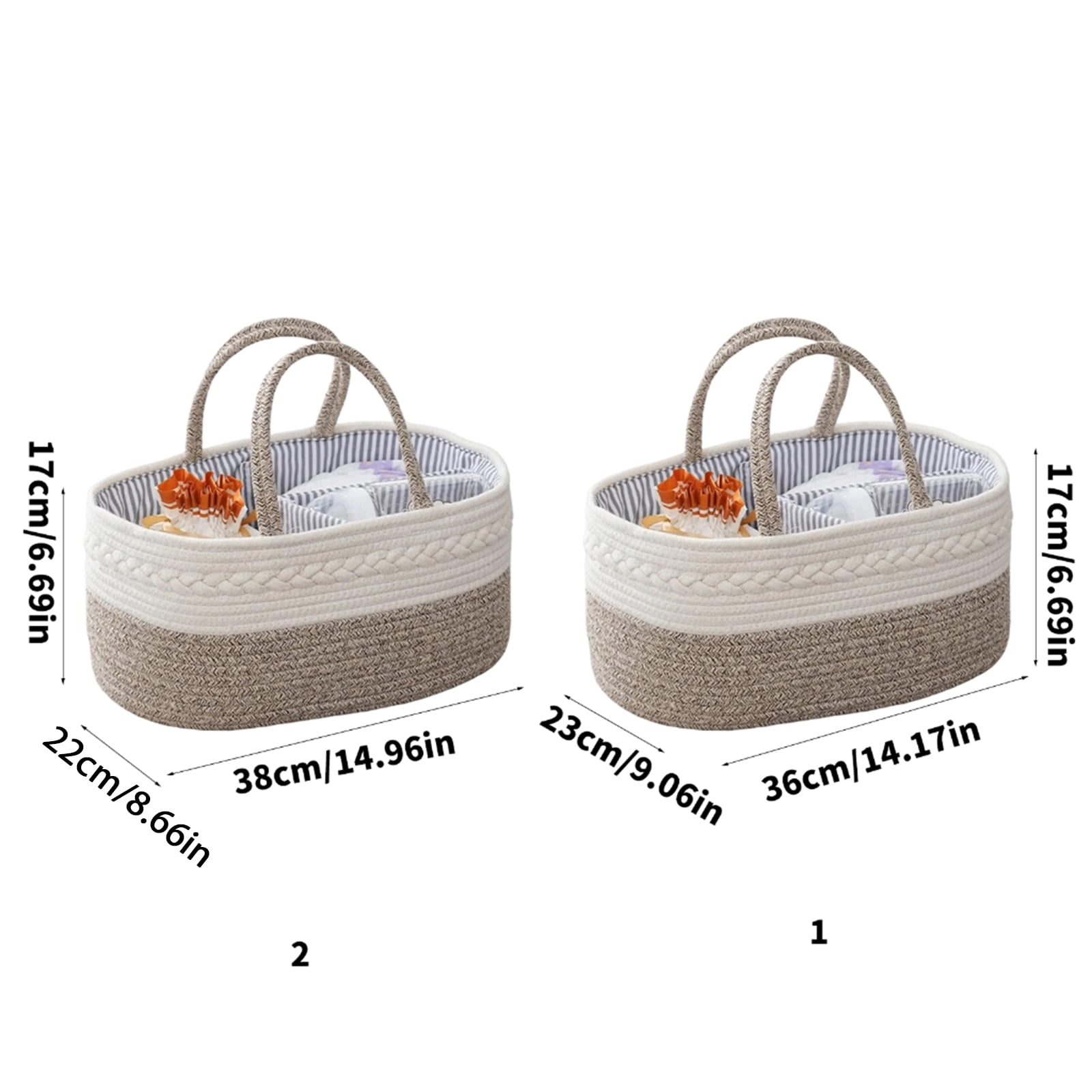 Large Capacity Baby Diaper Storage Basket Portable Nappy Organiser Case Container for Nursery and Car Item Store