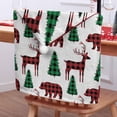 thumbnail image 3 of Cubiertas de la Silla de Navidad Cubierta de Respaldo Corto Decorativo 65x50cm, Poliéster de la Serie Santa Claus para el Comedor Cubiertas de la Silla Del Banquete Del Hotel para el Comedor Conjunto, 3 of 3