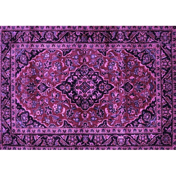 Ahgly Company Indoor Rectangle Persian Purple Traditional Area Rugs, 5' x 8'