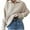 Beige, variant on Lindreshi Fall Sweaters for Women Trendy Women's Loose Solid Color Fashion Turtleneck Pullover Sweater Turtleneck Sweater