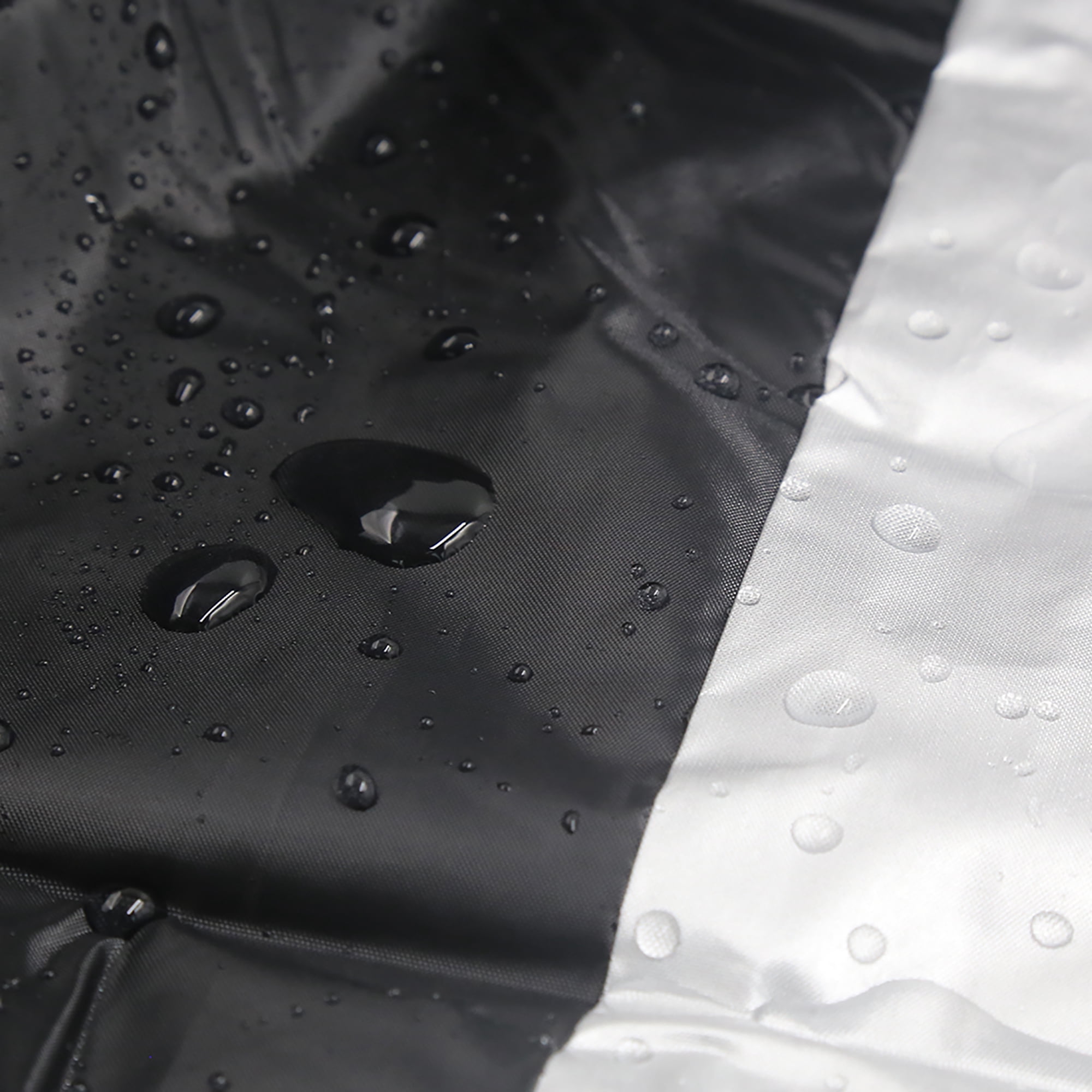 Unique Bargains XXL 190T Motorcycle Cover Outdoor Waterproof UV Protector, Silver&Black