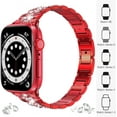 thumbnail image 4 of ANTHOUSE for Apple Watch Band 38mm 40mm 41mm Series 8 Series 7 6 5 4 3 2 1 SE Ultra, Bling Replacement Bracelet iWatch Band, Diamond Rhinestone Stainless Steel Metal Wristband Strap, 4 of 16