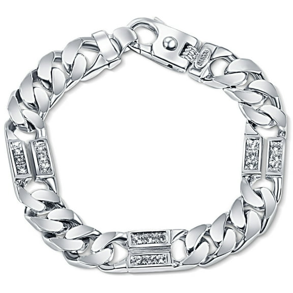 Pompeii Men's 14k Gold (85gram) or Platinum (159gram) 12mm Diamond Bracelet 8.5"