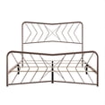 thumbnail image 6 of Home Design Rosette Twin Metal Bed – Pink, Durable Twin Bed, 6 of 10