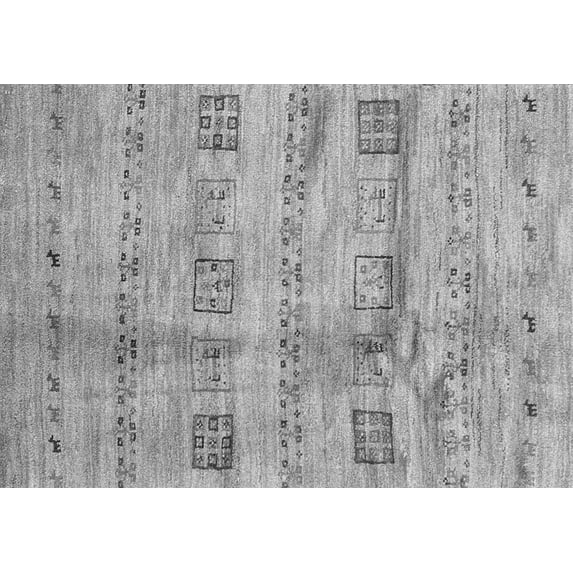 Ahgly Company Indoor Rectangle Abstract Gray Contemporary Area Rugs, 6' x 9'