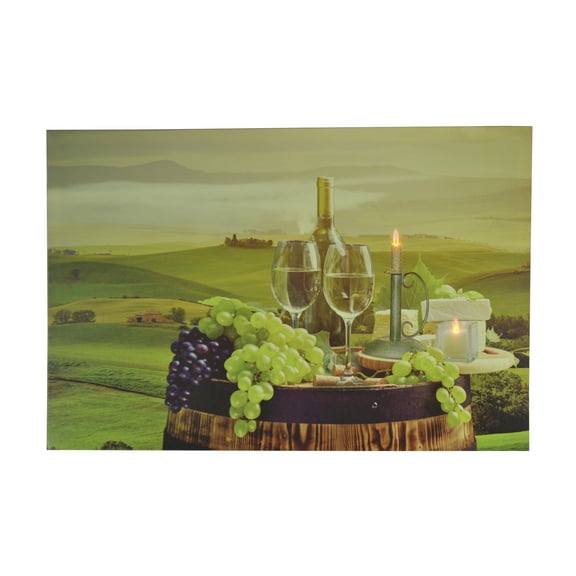 LED Backlit Canvas Painting Wall Art Vineyard Wine Tasting