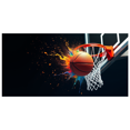 thumbnail image 1 of Basketball Themed Dynamic Background Backdrop Banner with Ball Dunking into Hoop Party Decorations for Sports Events Basketball Parties Photo Booths Team Celebrations, 1 of 4
