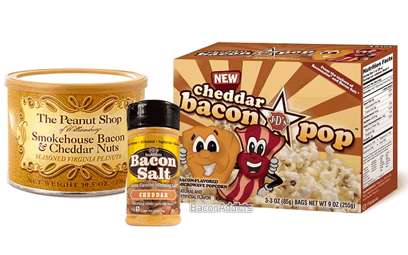 Bacon & Cheddar Cheese Flavor Sampler Pack (3pc Set) Bacon & Cheddar Peanuts, Cheddar... by