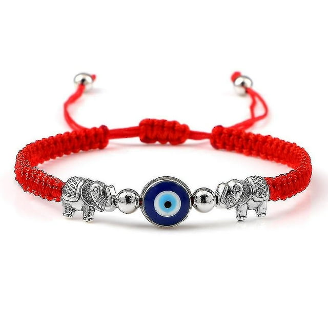 Evil Eye Braided Bracelet Lucky Red Black Color Thread Couple Chain Handmade