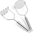 thumbnail image 1 of Triturador de patatas, paquete de 2 trituradores integrados de acero inoxidable, herramienta de cocina, triturador de alimentos para patatas, verduras, bayas, frutas, alimentos para bebés, aguaca, 1 of 5