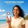 thumbnail image 3 of ATUPEN Handheld Mini Fan, 3 Speed 1200mAh Rechargeable Portable Fan for Office Travel Outdoor Fathers Day Gifts (White), 3 of 7