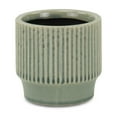 thumbnail image 2 of Cheungs 5773S 4.25 x 4 x 3.5 in. Ruffled Ridge Pot, Green, 2 of 5