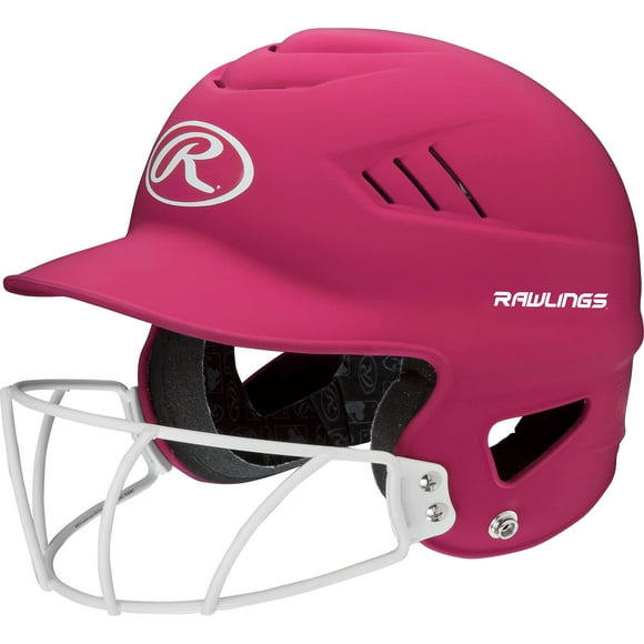 Rawlings / Casque de Surligneur COOLFLO / Protège-Visage Inclus / Taille Unique Convient à la Plupart 6 1/2 Pouces-7 1/2 Pouces / Rose Mat
