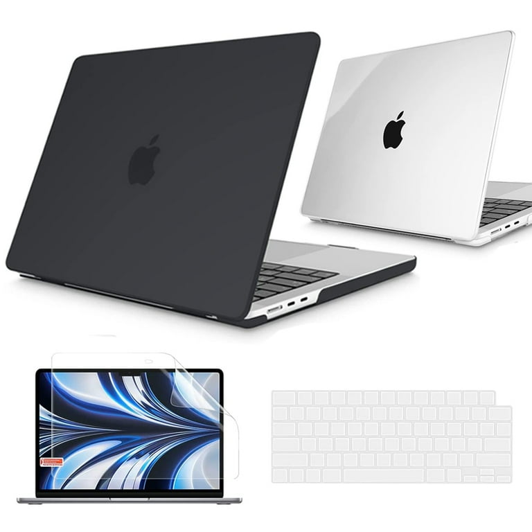 iClover MacBook Air 13.6 inch Case 2022 Release A2168 M2 Chip, Plastic Hard  Snap on Shell Case & Keyboard Cover & Screen Protector for Newest Macbook 