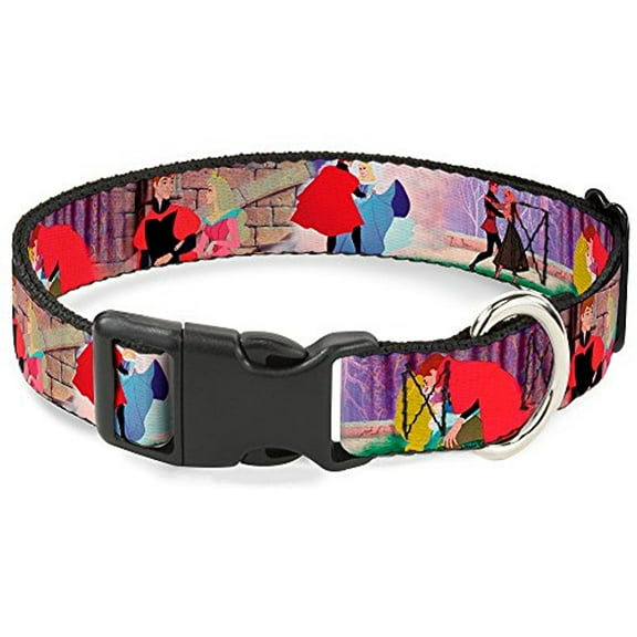 Buckle-Down BAC-WDY011-NL Breakaway Cat Collar-Sleeping Beauty & Prince Scenes, 1 2" W-9-15" Neck-Large