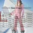 thumbnail image 3 of Aboser Insulated Waterproof Snow Bibs for Women Winter Skiing Snowboard Snow Pants Outdoor Sports Overalls Softshell Ripstop Ski Pants with Pockets Orange M, 3 of 8