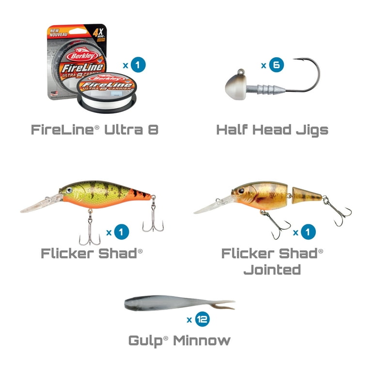 Berkley® Walleye Fishing Gift Pack, Multi Lures, Ultra 8 Carrier Line 