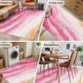 thumbnail image 6 of Ocean Waves Washable Area Rugs 3'x5', Abstract Gradient Orange Pink Waves Beach Low Pile Throw Living Room Rug Non-Slip Sturdy Edge Binding Carpet for Indoor Entryway Bedside Kitchen, 6 of 9