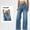 Light Blue, variant on Wide Leg High Waist Jeans for Women Casual Loose Fit Denim Pants with Pockets Comfy Trendy Streetwear Denim Trousers