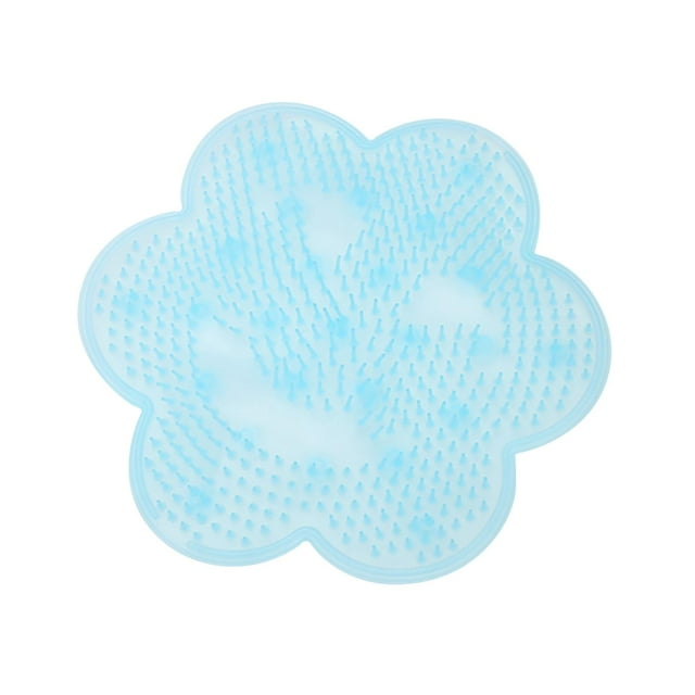 Cepillo exfoliante con ventosas para pies, antideslizante, para ducha, para mujer azul
