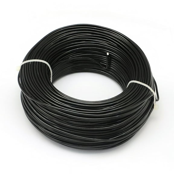 250 g Round Anodized Aluminum Wire Flexible Craft Wire for Beading Jewelry Doll Craft Making Black 22 Gauge 0.6mm 280m/250g(918.6 Feet/250g)