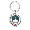 thumbnail image 1 of Slovenia National Emblem Country Rotating Keychain Metal Keyring Holder, 1 of 2