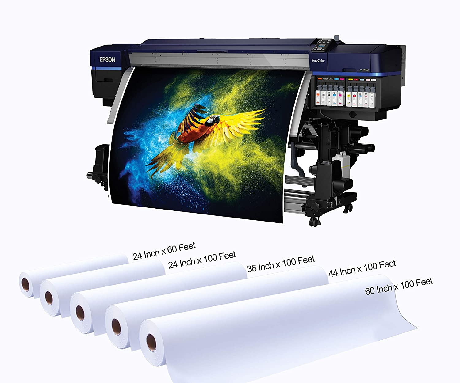 Canvas Roll for Inkjet Printing, 290gsm Polyster PaperRoll Wide Format Printing, 44"x100'