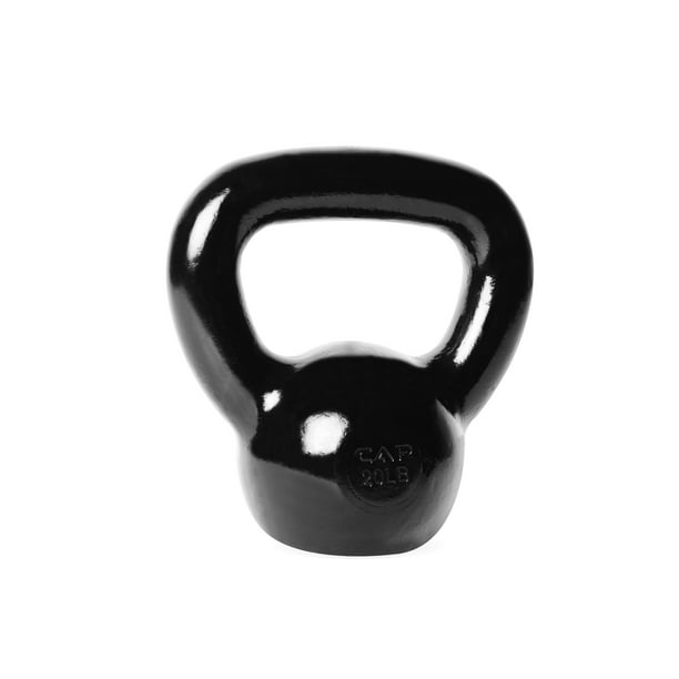 CAP Barbell Cast Iron Kettlebell, Black 20LBS