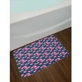 thumbnail image 2 of Floral Bath Mat, Concept of Rose Flowers Romantic Feminine Vintage Botanical Art Print, Plush Bathroom Decor Mat with Non Slip Backing, 29.5" X 17.5", Night Blue and Pink, by Ambesonne, 2 of 2