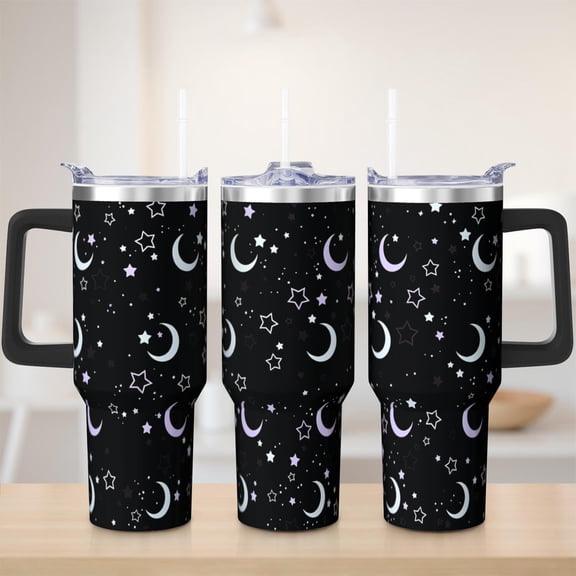 Cute Halloween tumbler 40 oz tumbler with handle and straw 304 stainless steel travel cup coffee mug water bottle suitable as a gifts for women Halloween gift men gift