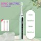 thumbnail image 2 of Cepillo de dientes eléctrico sónico para adultos, recargable por USB, resistente al agua, IPX7, cabezales de repuesto para cepillos de dientes electrónicos con ondas acústicas, 2 of 5