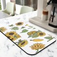 thumbnail image 2 of 2 Pack Washable Rubber Sunflower Cute Floral Dish Drying Mats for Kitchen Counter Home Large Coffee Bar Pad Accessories and Decor for Utensils Stemware (2pcs 18''x24''+19.5''x12''), 2 of 6