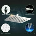thumbnail image 5 of Zovajonia 16" Square Rain Shower Head Ultra Thin High Pressure Chrome Finish, 5 of 9