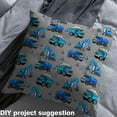 thumbnail image 2 of jejeloiu Kids Blue Trucks Fabric by the Yard 1 Yard, Bulldozer Tractor Excavator Sewing Fabric, Construction Vehicles Sewing Fabric, Gray Room Decor, 2 of 6