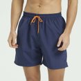 thumbnail image 2 of cfhntfmh Athletic Shorts for Men Summer Comfy Elastic Waisted Drawstring Beach Shorts Loose Wide Leg Running Gym Shorts, 2 of 6