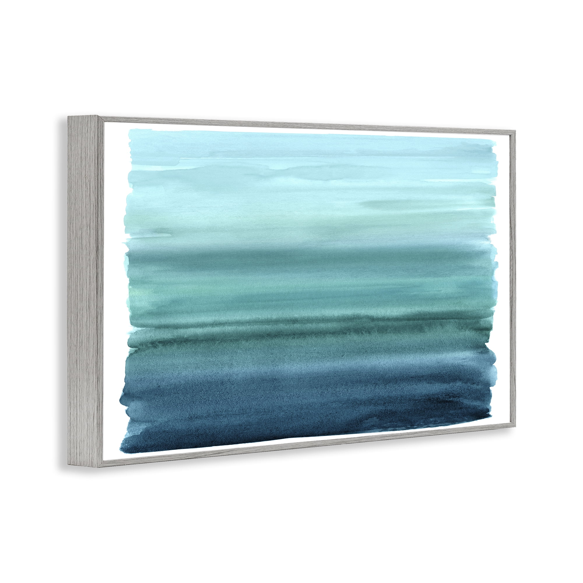 Stupell Industries Ombre Teal Gradient Gray Framed Giclee Art, design by Allie Corbin