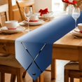 thumbnail image 2 of Table Runners 72 Inches Long, Navy Blue Ombre Cotton Linen Kitchen Dining Coffee Table Runner for Party Home Decor, Black Hockey Sticks Minimalist Style Tabletop Dresser Scarves Runner 13x72 Inch, 2 of 9
