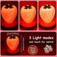 thumbnail image 2 of Strawberry Night Light, Cute Silicone Strawberry Lamp Nursery LED Cute Kids Night Light, 2 of 5