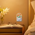 thumbnail image 2 of Night Light Plug into Wall,Dusk to Dawn Sensor Auto-On/Off for Bathroom, Hallway,Kids Room-Orange And Green Poppies And White Flowers With Turquoise Background, 2 of 4